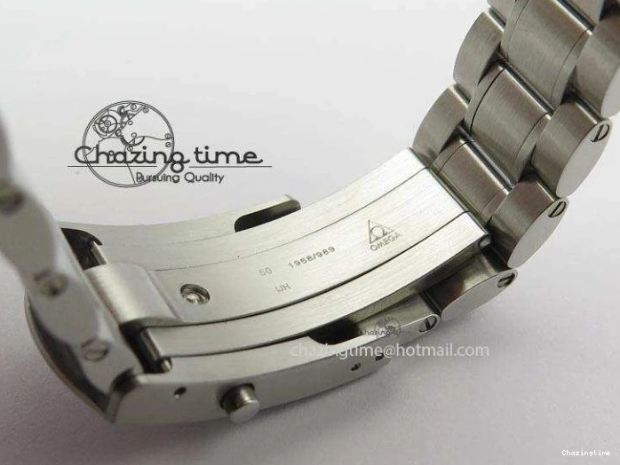 0524 Effortless Speedmaster Apollo 11 On SS Bracelet Manual Winding Chrono Movement 8225
